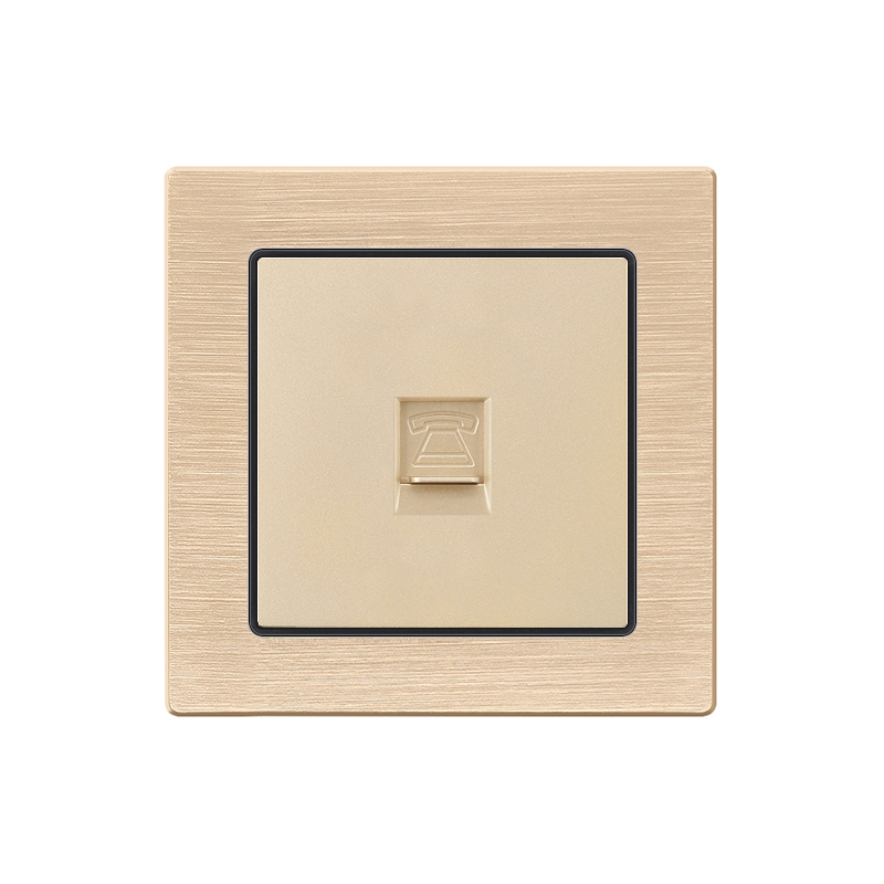 Aluminium Socket LL-LC-Telephone socket-Gold